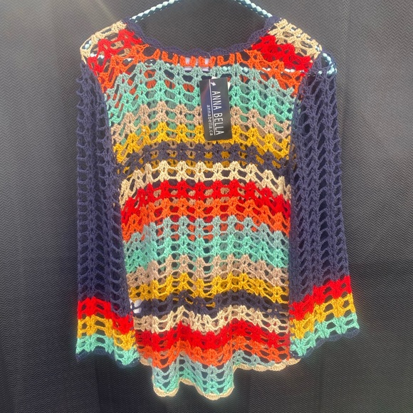 217-You Are Bella-eautiful ❤️ Anna Bella Multi Colour Blouse - Picture 6 of 6